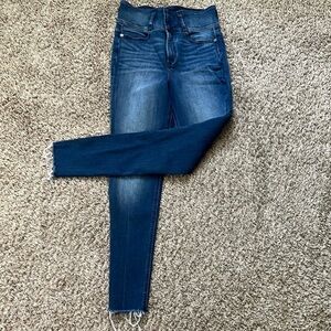 Express High Rise Dark Blue Jeans